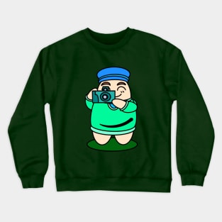 Cute cartoon cameraman - colour Crewneck Sweatshirt